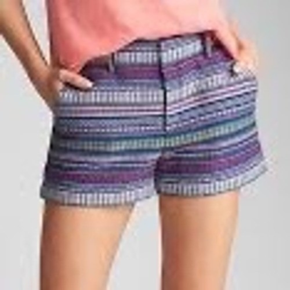 Gap 3" City Shorts Women's 8 Multicolor‎ Weave Boho Hippie Y2K Peasant Indie